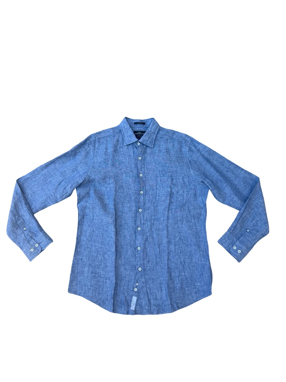 Men's Rodd & Gunn Coromandel Sports Fit Blue Linen Button-Down Shirt